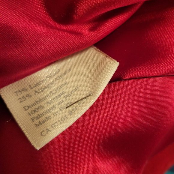 Hilary Radley Red Suri Alpaca Wool Blend Swing Coat A-Line Quiet Luxury Chic - Picture 9 of 11